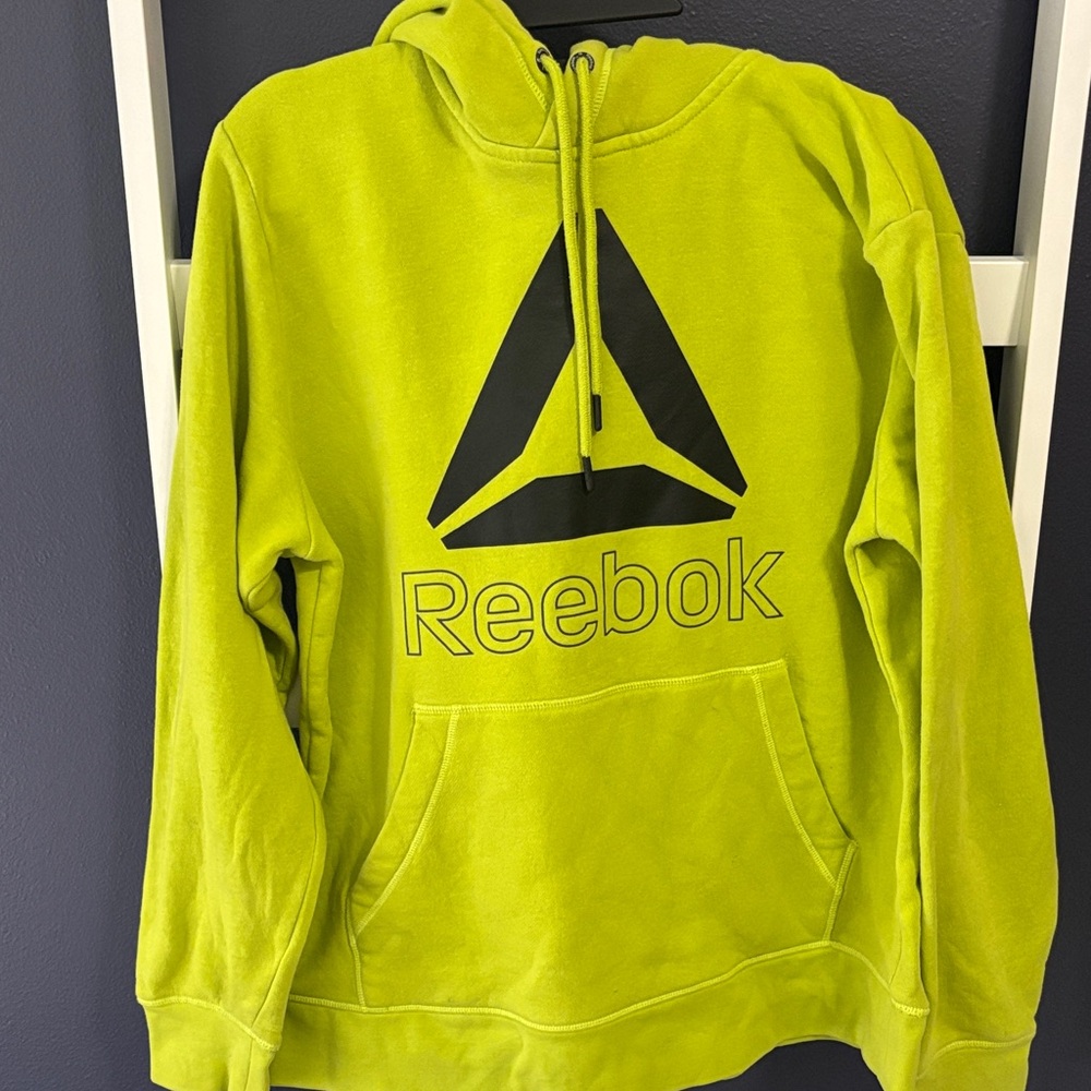 Reebok Neon Green Sweatshirt with Black Logo